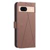 For Google Pixel 8 Case BINFEN COLOR BF35 Geometry Imprinted Leather Phone Cover RFID Blocking Wallet Stand