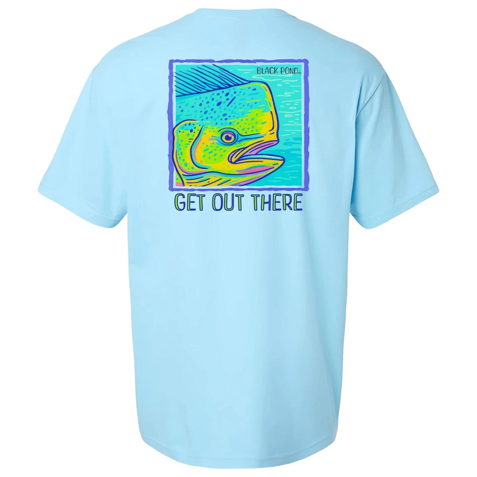 Black Pond Saltwater Series Men s T-shirt Offshore Fishing Mahi Dorado Dolphin M