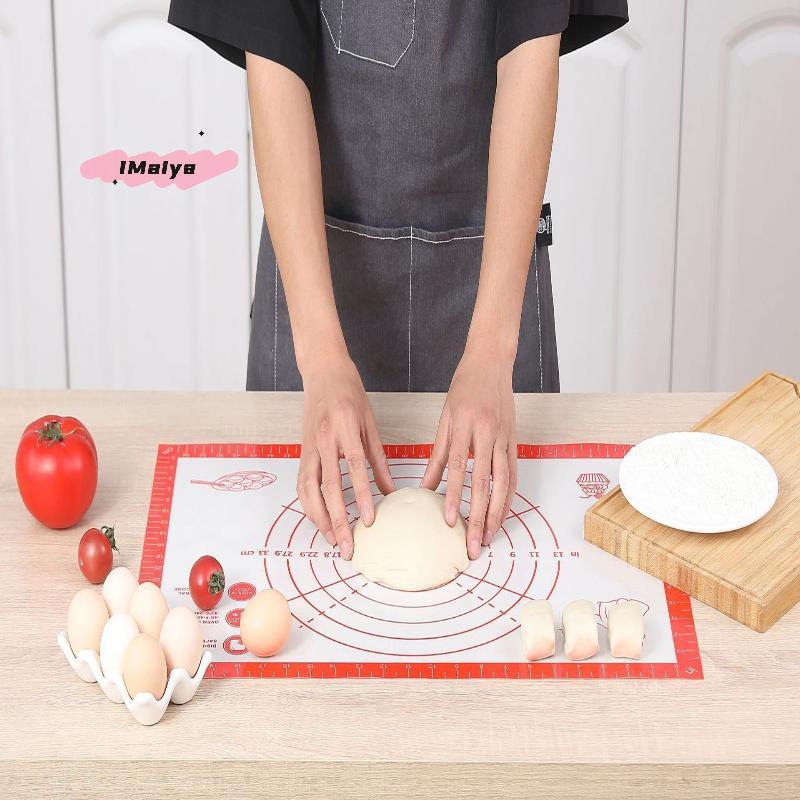 1Pc Silicone Baking Mat Non-Stick Kitchen Cooking Grill Pad for Pizza Cake Dough Kneading Maker - Essential Bakeware Gadgets