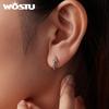 WOSTU 925 Sterling Silver Arrow CZ Hoop Earrings for Women Minimalist Dainty Hypoallergenic Ear Jewelry Wedding Party Gift