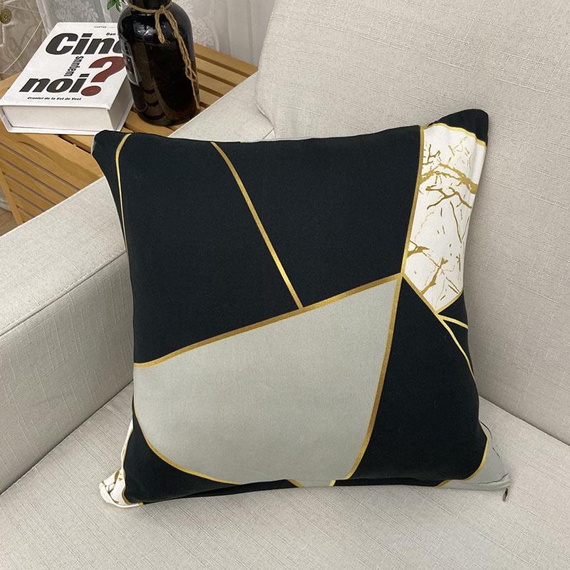 Polyester Pillow Case Cushion Cover 45x45cm Artistic Plaid Decoration Sofa Bedroom Throw Pillows