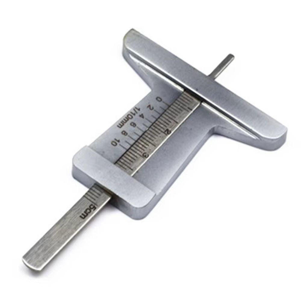 2pcs 50mm Car Tire Pattern Measuring Ruler Precision Vernier Caliper Tire Tread Depth Gauge Vehicle