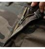 Men's Heavyweight Cotton Camo Jogger Pants - Loose, Multi-Pocket, for Autumn.