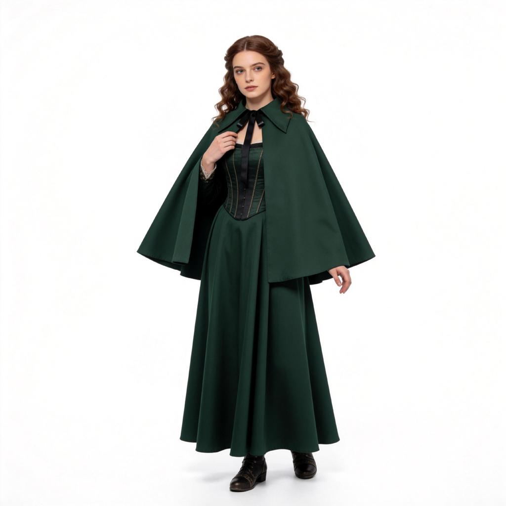 Short Cape Cosplay Set Multicolor Retro Lapel Shawl Halloween Comic Con Role Play Costume