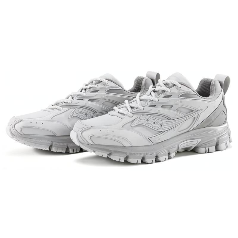 SAUCONY Shock Absorbers Slip Resistant Abrasion Resistant Low Top Running Shoes Unisex Light Gray, Dark Gray Saucony S79044-6