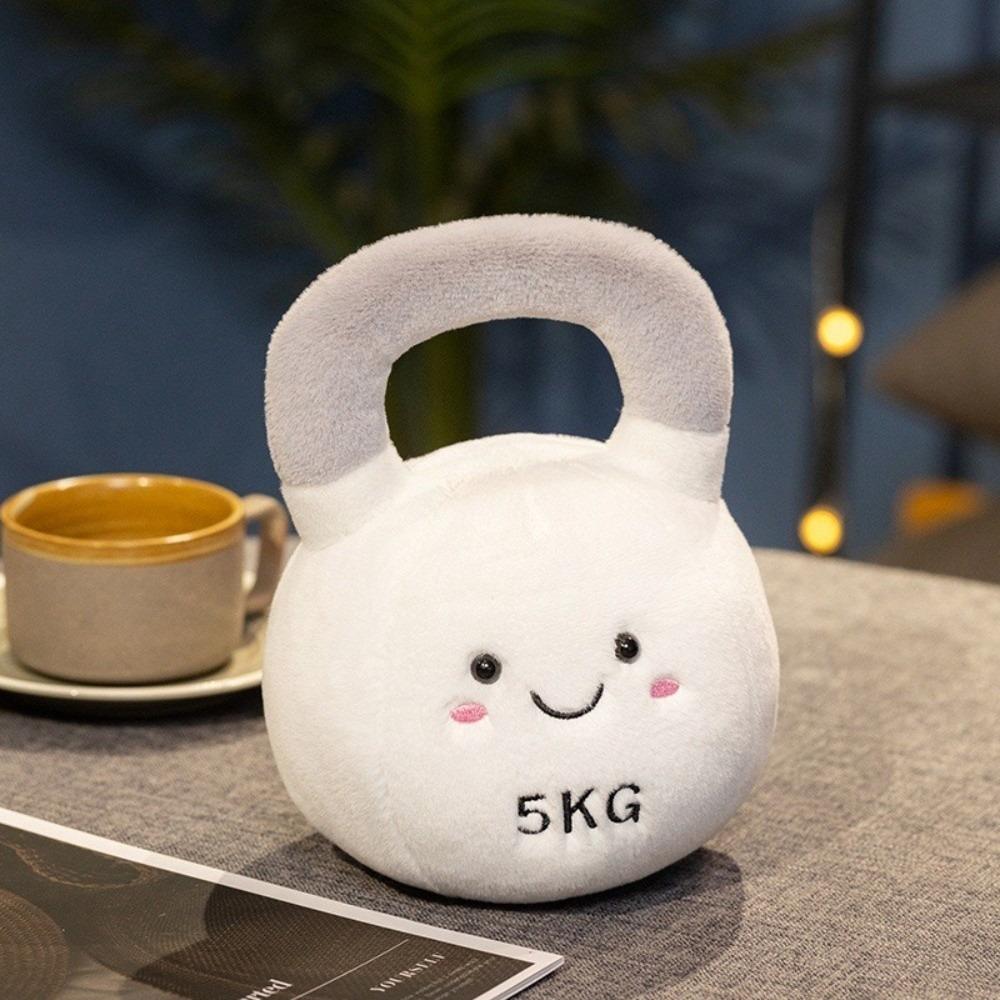 Niedliches Plüschtier Kettlebell Hantel Plüsch Begleitpuppe Gefülltes Kissen Geburtstags Weihnachtsgeschenke für Kind