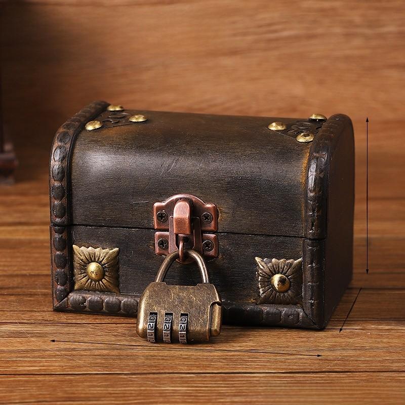 Storage Wooden Classic Box With Lid For Desk And Home Decoration Organization