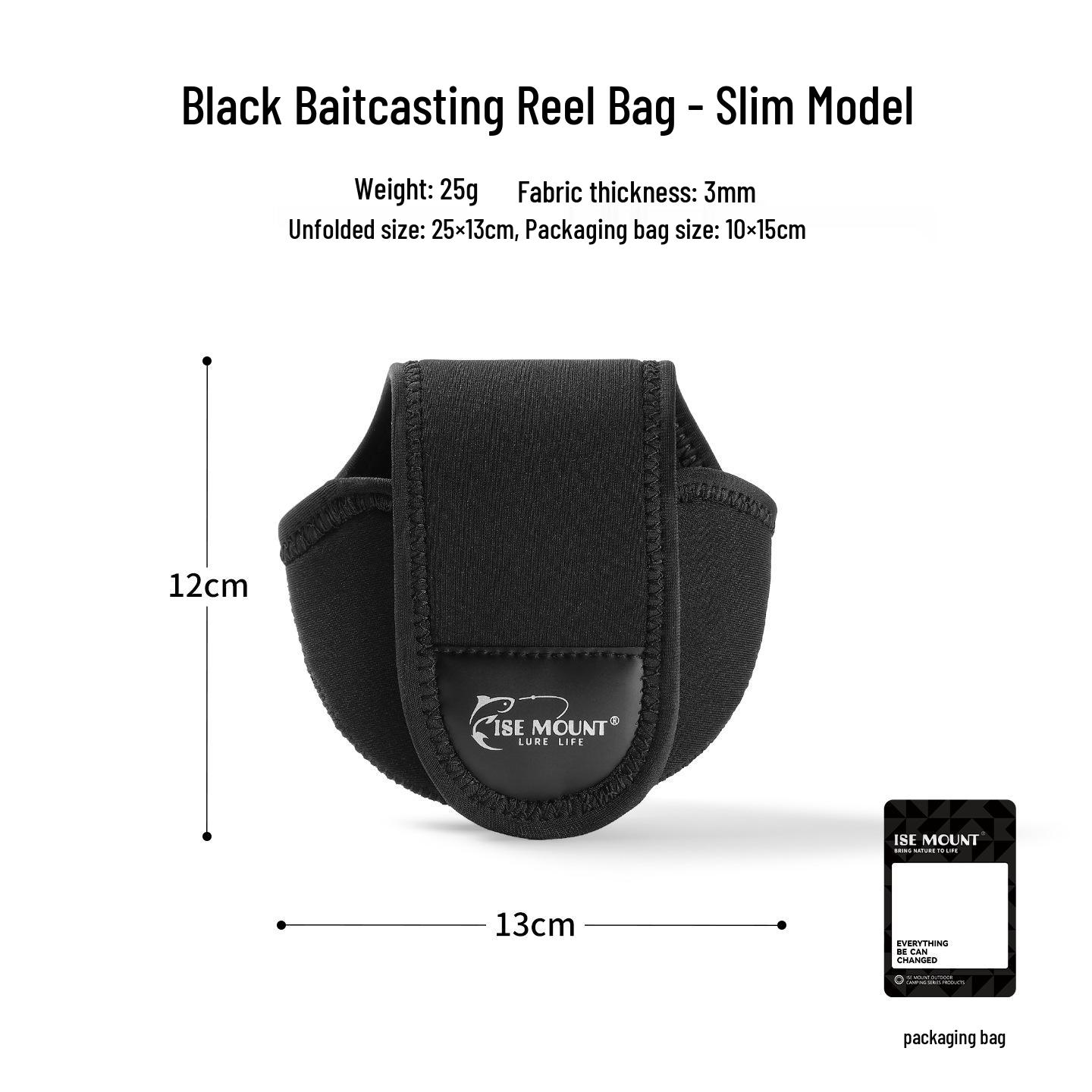 

Водонепроникний чохол для зберігання кастингового котушки - Потовщений, ударостійкий чохол для рибальського спорядження Lightweight чорний