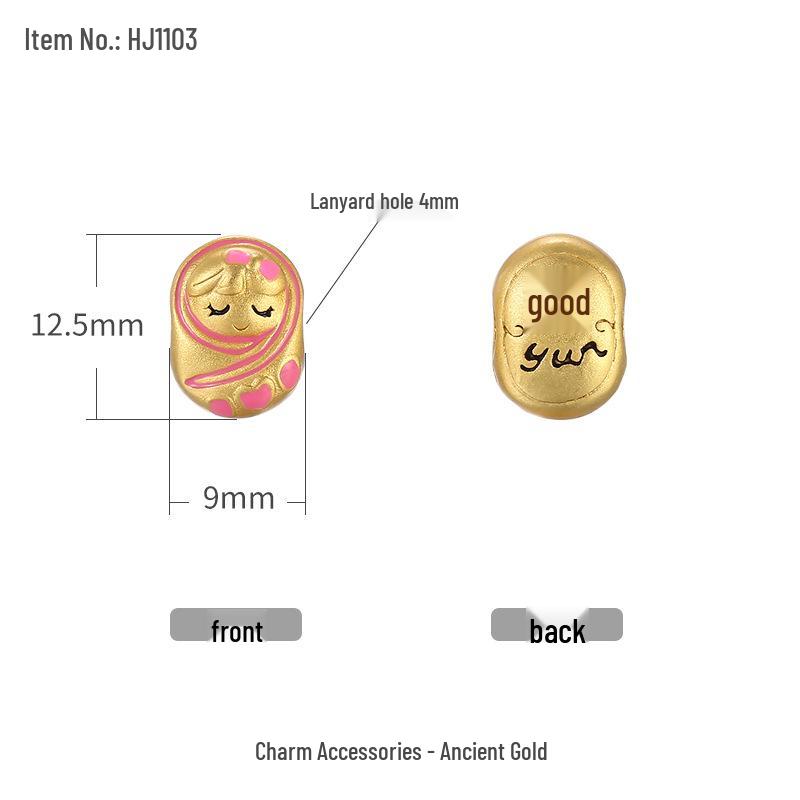 

Позолоченные мультяшные детские бусины для изготовления браслетов и ожерелий своими руками