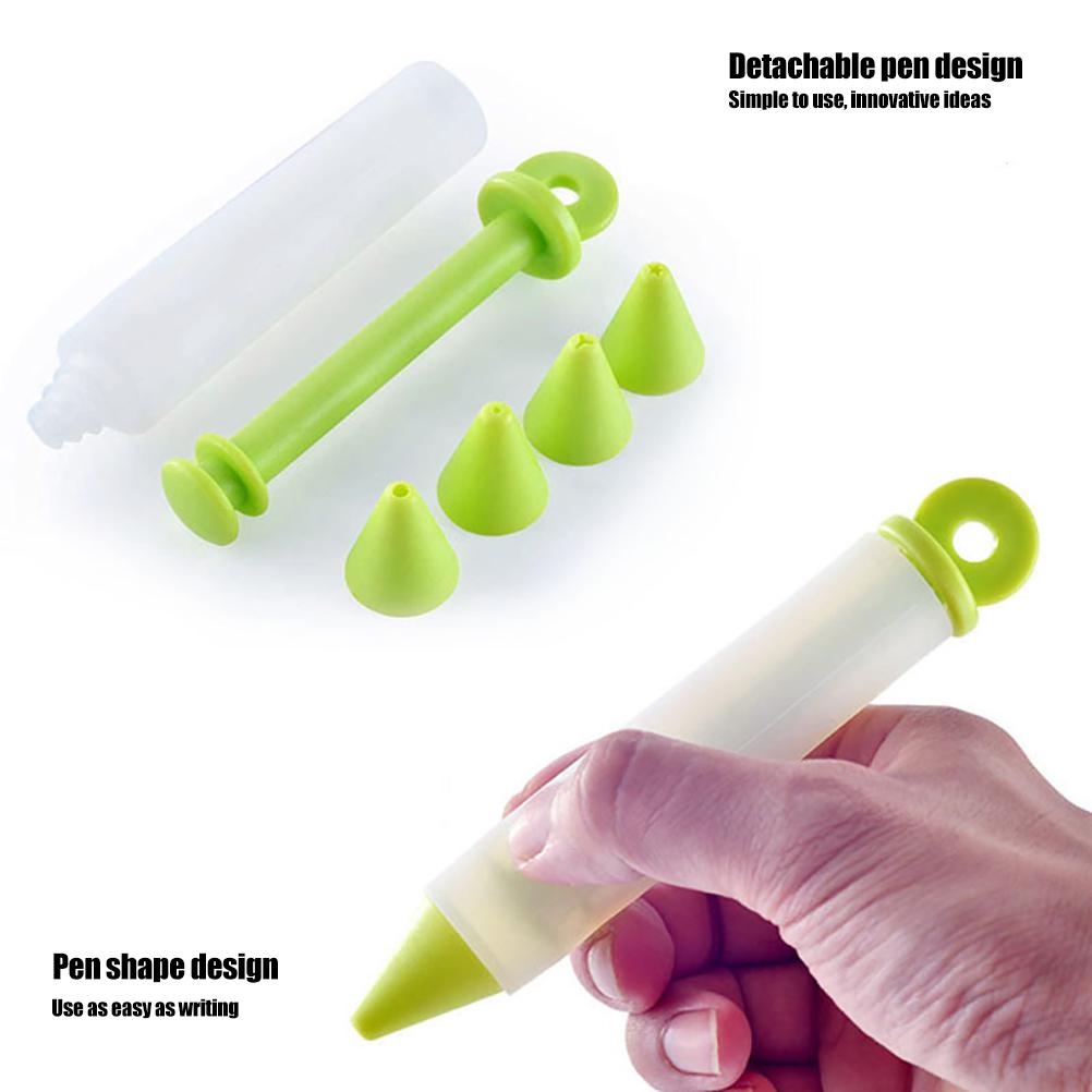 Silicone Food Writing Pen Cake Desserts Decorating Pen DIY Baking Nozzle Tools Kitchen Accessories