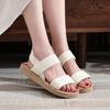 Women's Summer Casual Outdoor Sandals with Imitation Hemp Rope Sole - Flat Bottom Fashion Slippers
