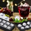 Set of 2 Silicone Ice Cube Tray Large Sphere & Square Ice Mold for Whiskey Cocktails BPA Free Reusable Stackable Easy Release
