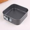 1Pc Carbon Steel Baking Mould With Buckle Square Cake Baking Pan With Removable Bottom Non-Stick Cake Mould Chiffon Cake