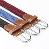 Casual Men's and Women's Fashion Multi-color Elastic Woven Canvas Belt with Elastic Pin Buckle
