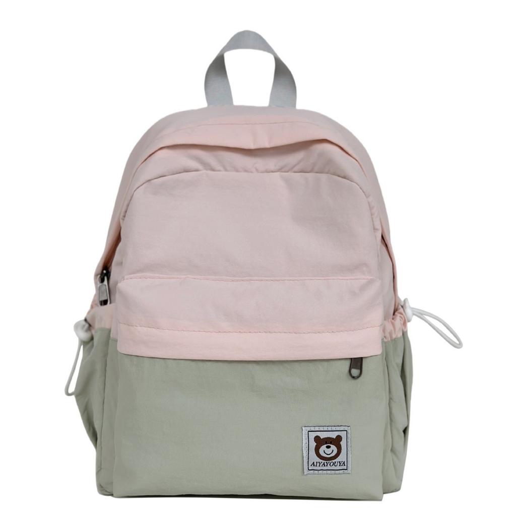 Schoolbag Japanese backpack women's new casual Korean version contrasting color junior high school student travel small backpack high school student
