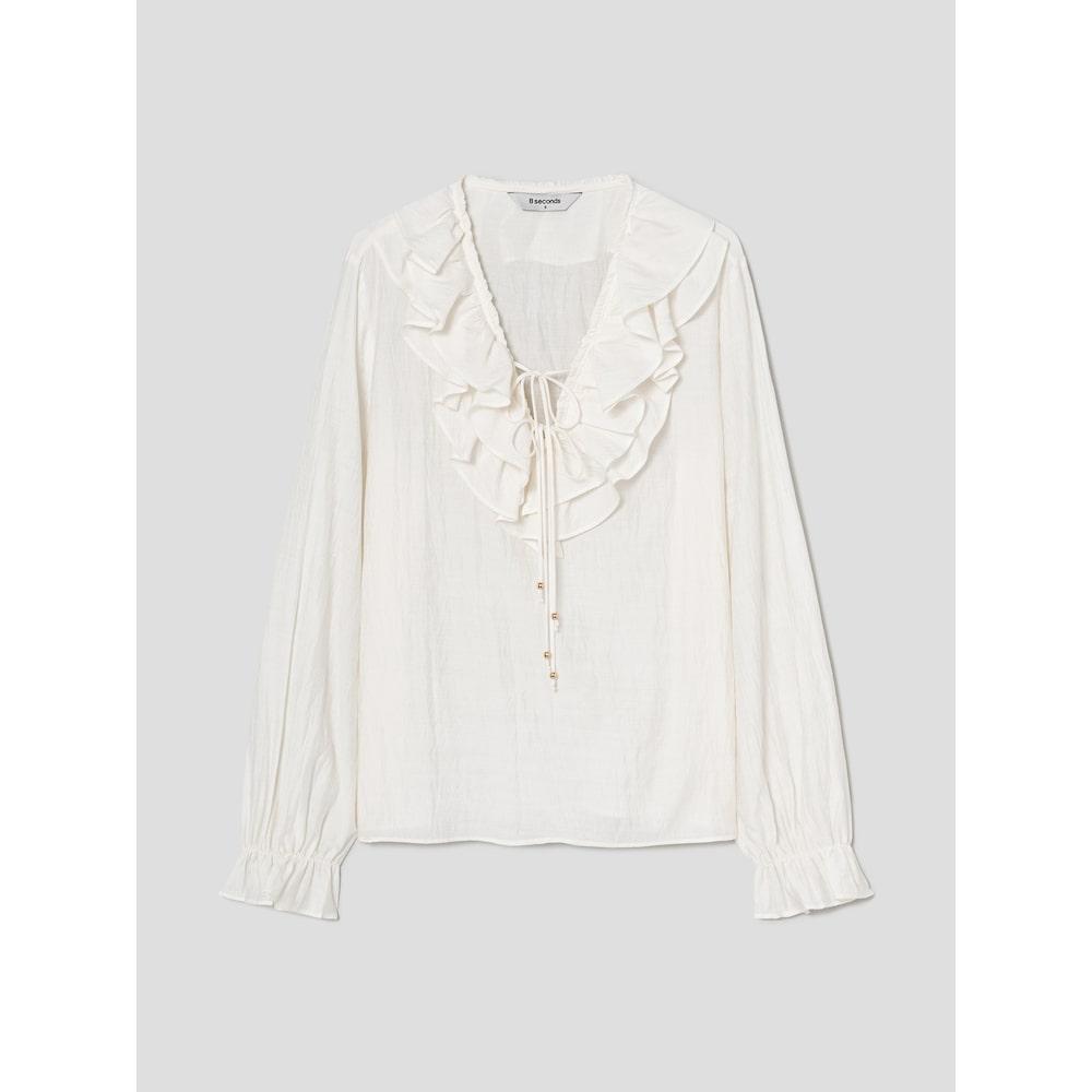 8Seconds Frill Blouse Ivory Ivory/S
