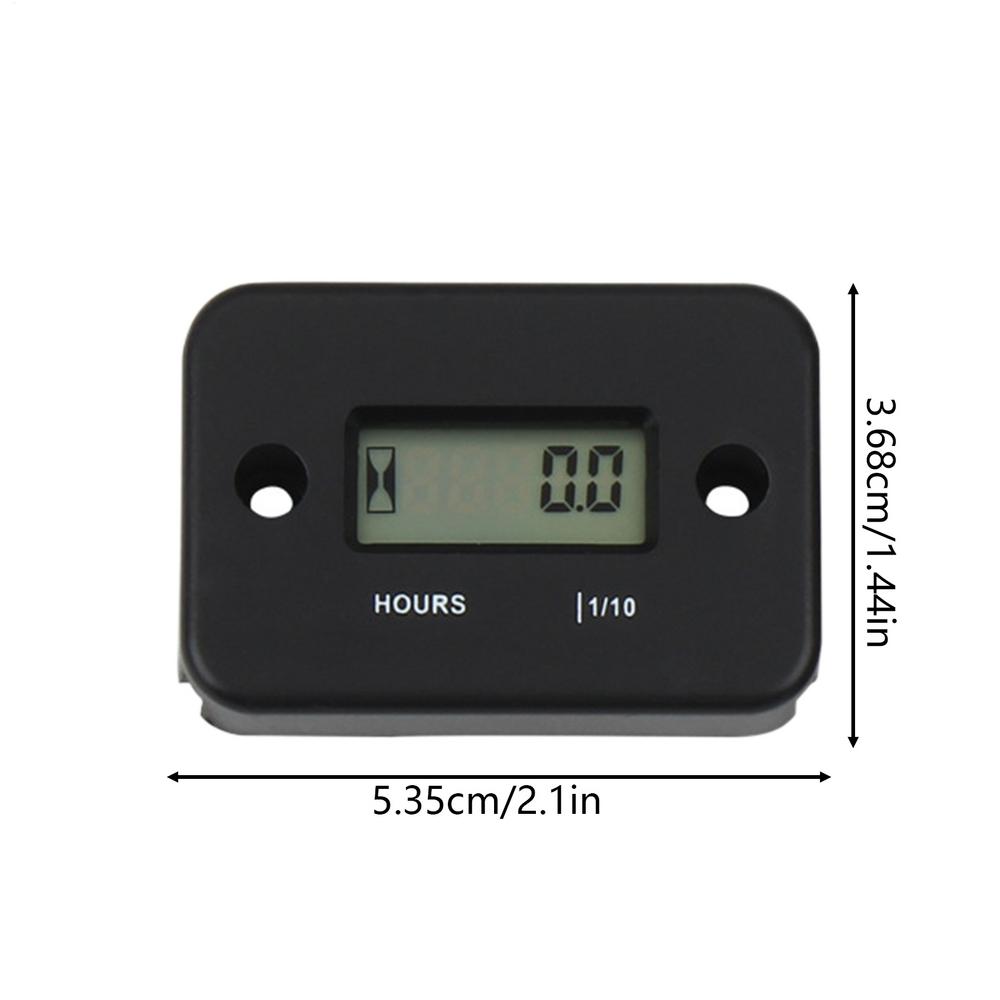 Hour Meter Waterproof Inductive Timer Motorcycle Tach Hour Meter Tachometer For Lawn Mower Snowmobile Marine Boat Snow Blower