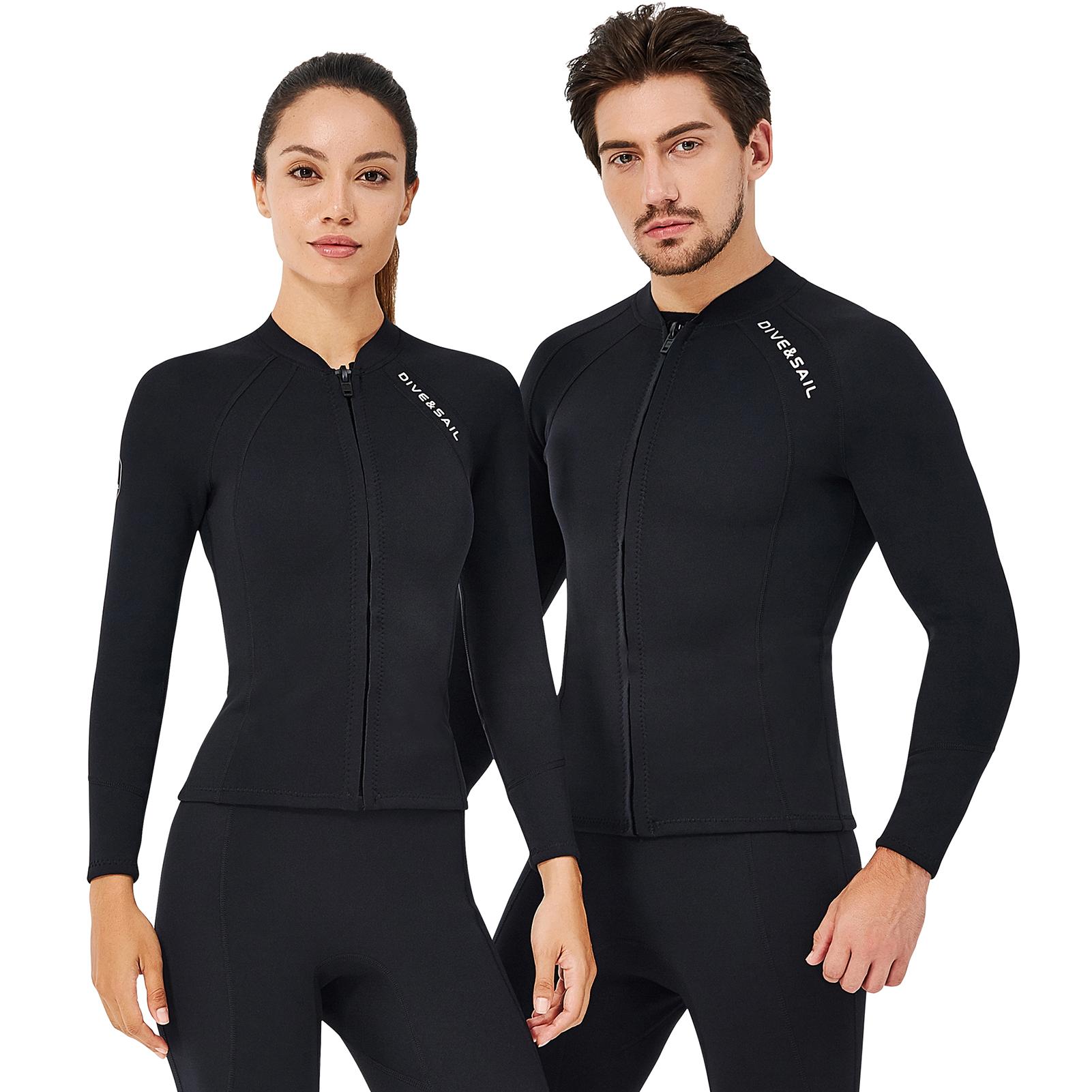 Top De Neopreno Para Mujer 2 Mm - Manga Larga Con Cremallera Frontal, Para Surf, Natación, Buceo Y Deportes Acuáticos