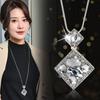 Geometric Special-Shaped Crystal Pendant, Long Necklace, Autumn And Winter Versatile Personalized Sweater Chain, Clothes Accessories Tide
