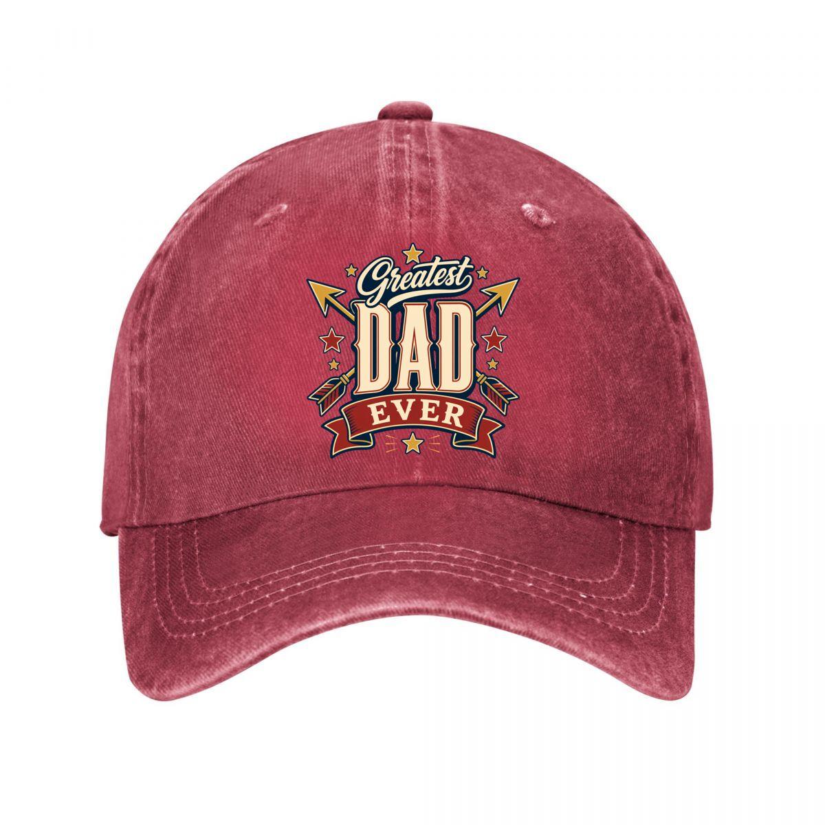 Greatest Dad Vintage Arrow Typograph Washed Baseball Cap Outdoor For Womens Unisex FeUnisex Dad Hat Adjustable