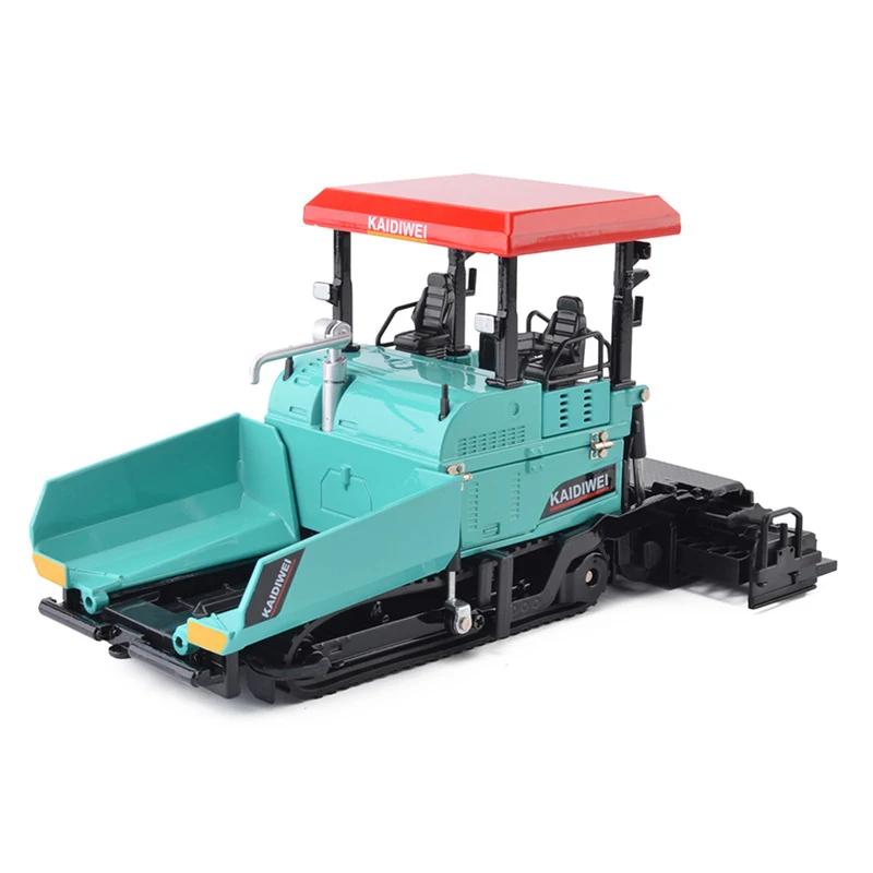 Non-Toxic 1/40 Alloy Diecast Model Car Engineering Truck Paver Model Machine Paving Asphalt Highway Construction Cars Kid Back Hoe Loader