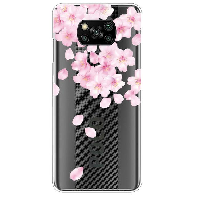 For Xiaomi Poco X3 NFC Case TPU Silicone Soft Cartoon Clear Case for Poco X3 Pro Phone Cover PocoX3 Pro Global Transparent Coque