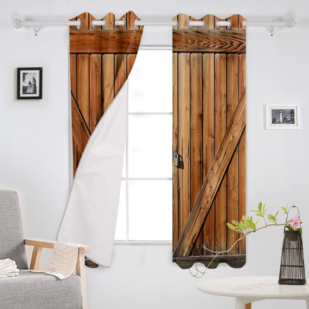 Barn Gate Retro Decoration Home Curtains Household Goods Living Room Bedroom Curtain