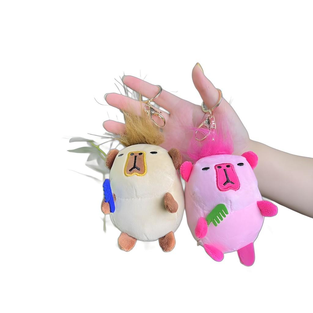 Capybara Creative Quirky Plush Toy Keychain Fun Backpack Decoration Cute Gift