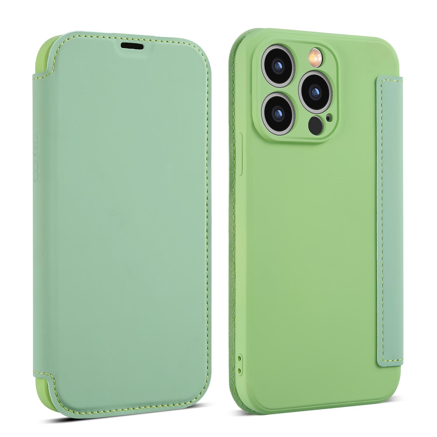 

Премиальный чехол для iPhone 7 8 X XS XR 11 12 13 14 15 16 серии. Чехол Liquid Skin - Feel Phone с защитой от падений, слотом для карт и многоугольной подставкой iPhone 16 Pro Max мятный зеленый