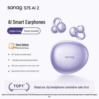 SANAG S7S AI Open-Ear Noise-Canceling Bluetooth Earbuds