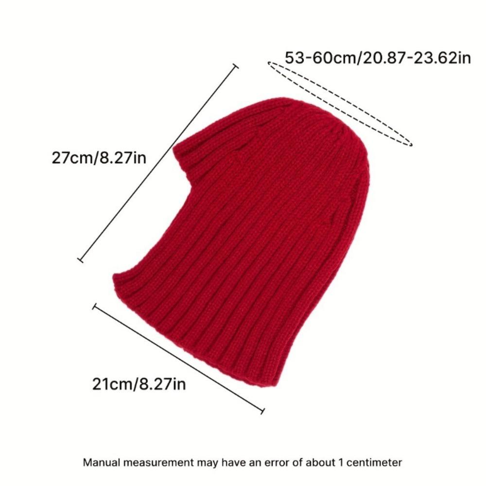 1Pcs Hot Girl Wig Knitted Hat for Women Spring Autumn Winter Warm Ear Protection Headwrap Cap Fashionable Travel Warm Woolen Hat