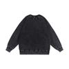 Vintage Batik Rundhals Oversized Sweatshirt - 350g Retro Gewaschen Locker Gestrickt