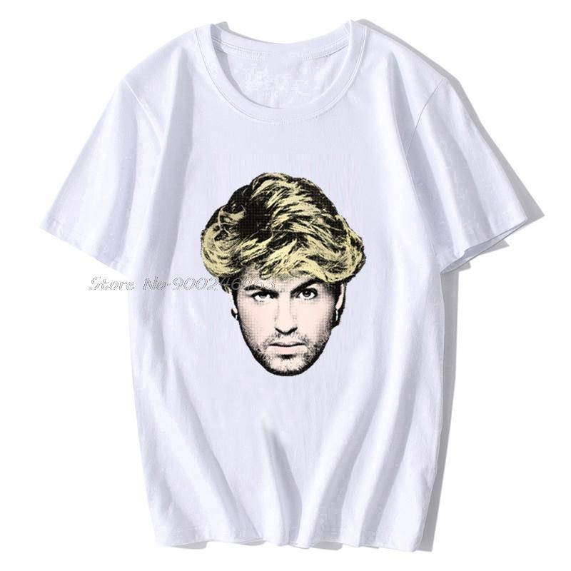 Unisex tshirt George Michael 80s Styled Aesthetic Design2 tshirt Women t shirt Cotton Tees Tops Anime Harajuku Streetwear