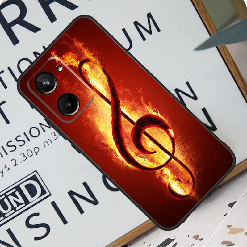 Treble Clef Music Note For Realme 12 Pro Plus 9 10 11 GT5 C51 C31 C67 C55 C53 C35 C33 C30 C21Y C25s GT Neo 6 Case