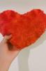 VX Plush Heart-Shaped Mini Cushion, 20cm, Red, Soft Plush Material, Valentine's Day Decor, MKHR-01