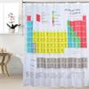 Chemical Periodic Table Stripe Polyester 1.8M Long Fabric Bath Weighted Shower Curtain Big Bang Theory Sheldon Same Curtain
