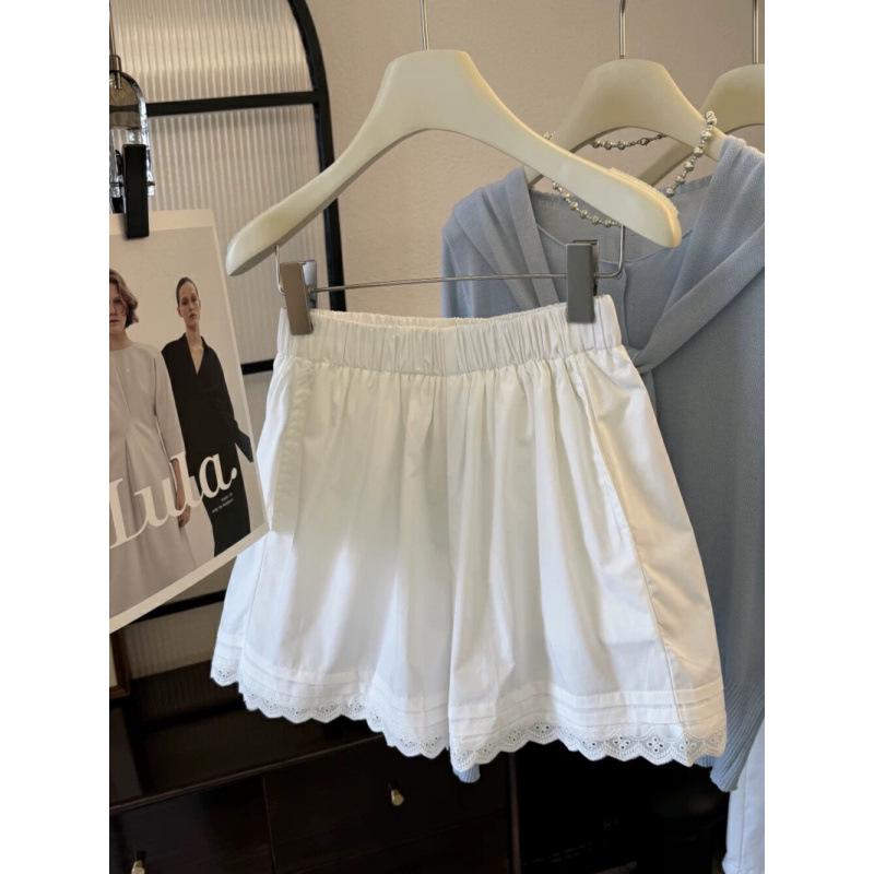 

Women s Ultra-Thin Casual White Denim Wide-Leg Pants L белый