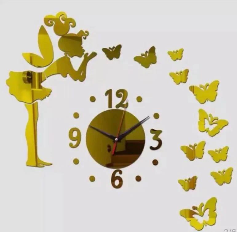 

Бескаркасные настенные часы DIY 2D зеркальные настенные часы декор наклейка DIY кварцевый стрелочный механизм для гостиной спальни офиса домашнего декора Diameter 40-60cm