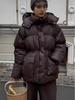 Available Now: 2024 Winter Deep Red Zipper Cotton Jacket with Stand-up Collar - European & American Style Warm Coat.