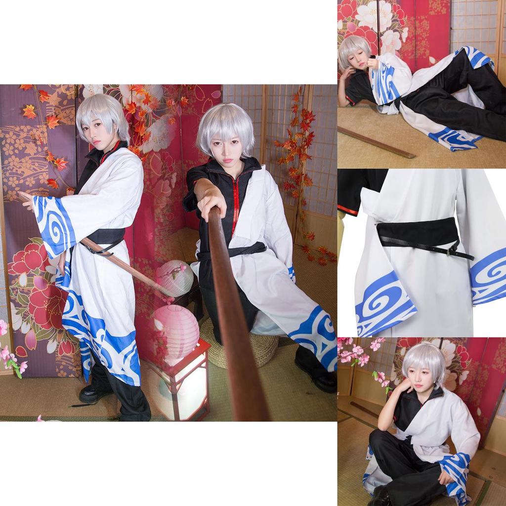 Zeitlos Stilvolles Gintama Sakata Gintoki Anime Silver Soul Halloween Cosplay Kostüm Anzug Komplettset für alle Anlässe