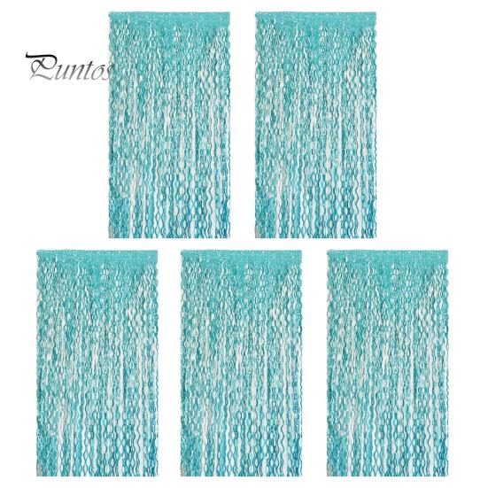 1/5 Packs 1x2m Fringe Rain Curtain Streamers Backdrop Tinsel Foil Fringe Curtains Sparkling Metallic Tassel Wavy Backdrop Curtain Photo Props