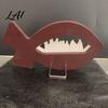 Religious Table Decor Fish Shape Last Supper Scene Statue Resin Sculpture Decorative Faith Unique Christian Gifts Art Ornament for Home Living Room