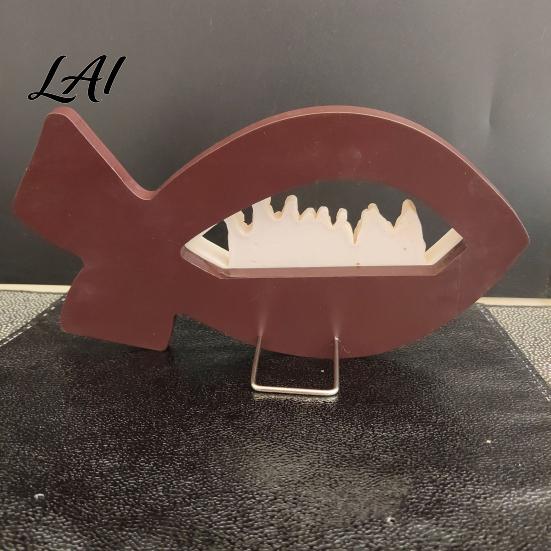 Religious Table Decor Fish Shape Last Supper Scene Statue Resin Sculpture Decorative Faith Unique Christian Gifts Art Ornament for Home Living Room