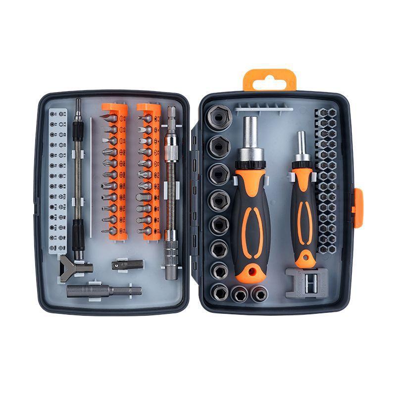 Customized 68-in-One Ratchet Screwdriver Set Household Sleeve Bit Repair Cell Phone Glasses Ratchet Screwdriver