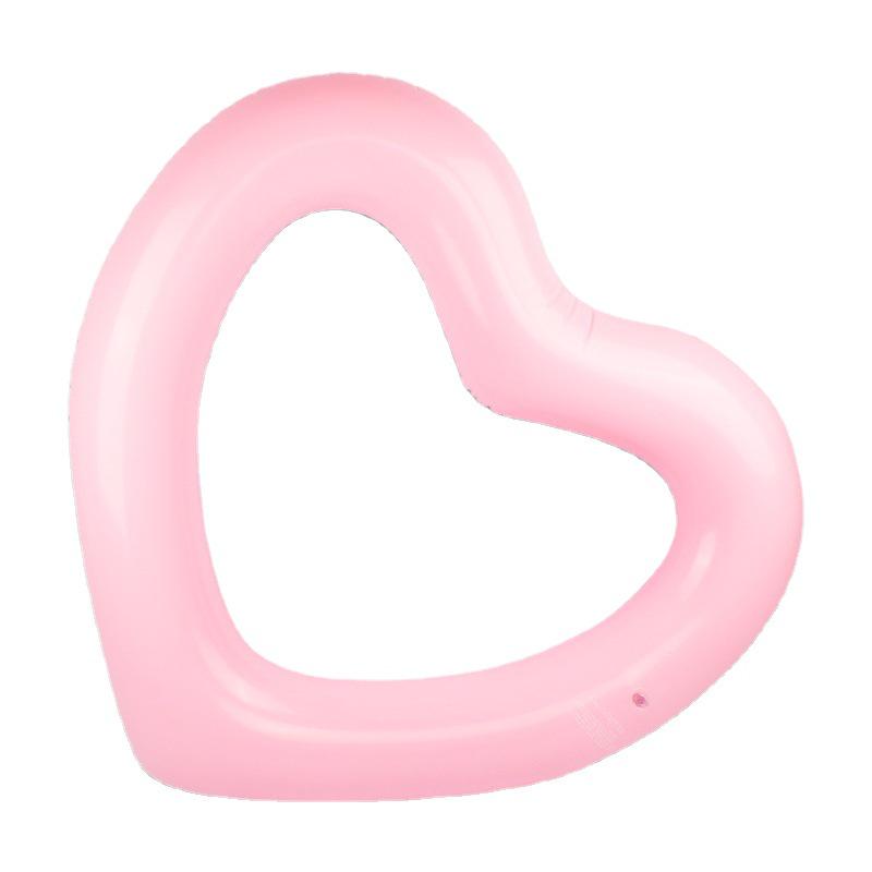 Thick Transparent Glitter Heart-Shaped Inflatable Pool Float for Adults