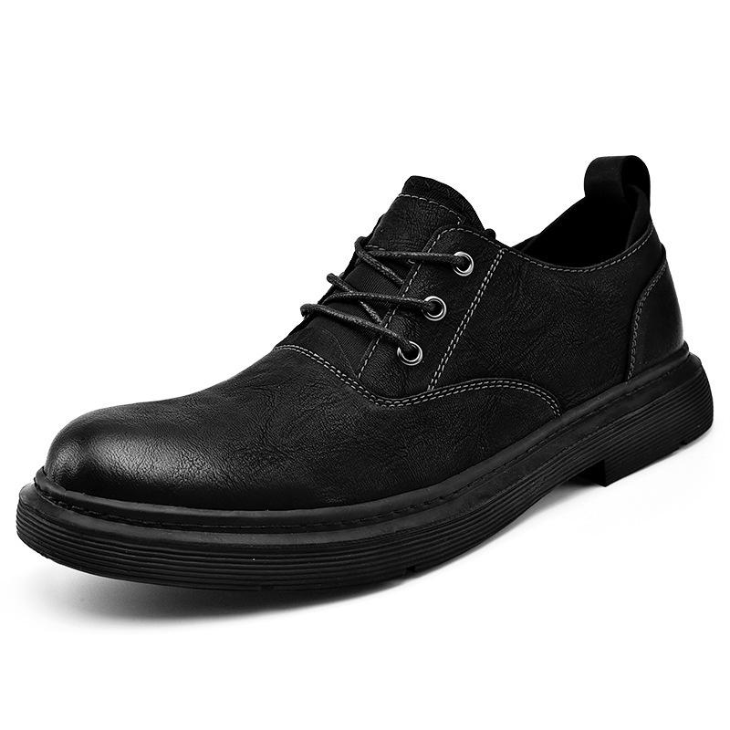 

Foreign Trade Brock Leather Shoes Men s Genuine Leather Men s Dress Business Casual Shoes British Trendy Shoes Shoes 38 чорний