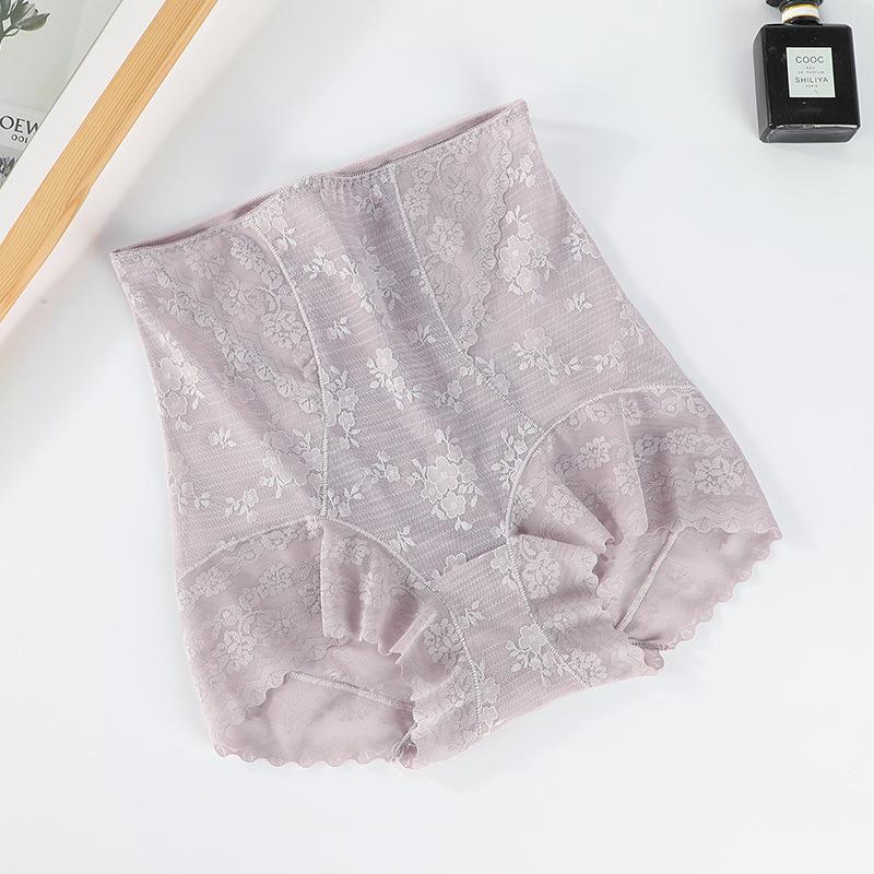 Summer Fashion Lace High Waist Waist Tightening Underwear Lifting Hips No Trace Sexy Comfortable Women's Breathable Triangle Panties