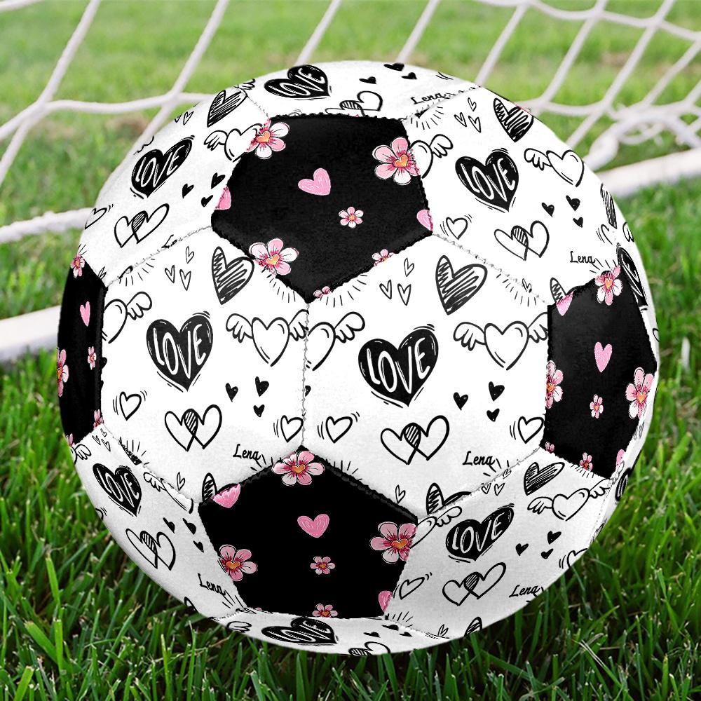 1PC Love Motion Floral Hearts Soccer Ball Size 5 Football Machine Sewn Indoor/Outdoor Universal Football A45