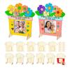 Unfinished Wooden Picture Frame Flower Mother's Day Frame Creative Craft Poster Frame  Home Decor