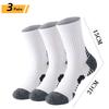6/5/3 Pairs Men's Athletic Socks Sports Breathable Outdoor Running Compression Socks Cotton Training Long Black Stretch Socks